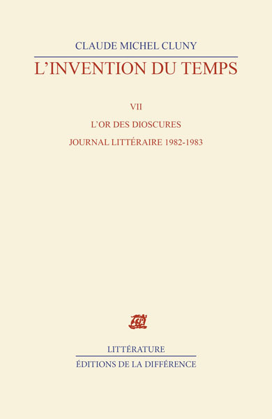 L'invention du temps T7 L'or des Dioscures (9782729117979-front-cover)