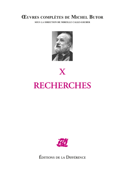 Oeuvres complètes de Michel Butor X Recherches (9782729118518-front-cover)