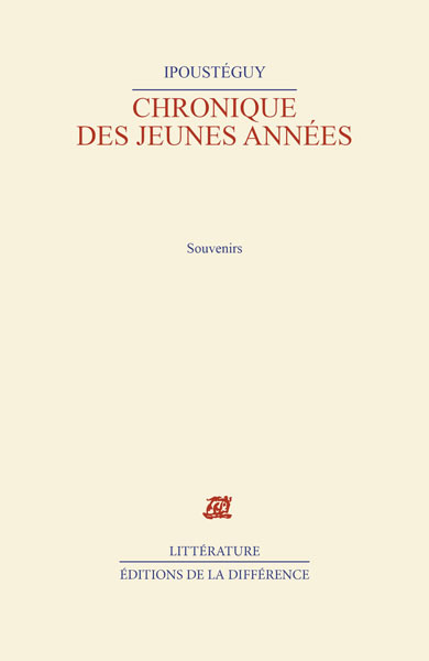 Chronique des jeunes années (9782729111472-front-cover)