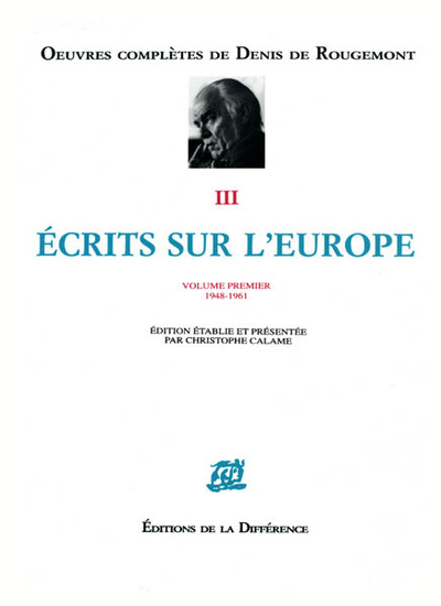 Écrit sur le l'Europe VOL 1 . 1948-1961 (9782729108786-front-cover)