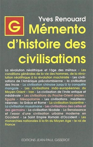 Mémento d'histoire des civilisations - du Néolithique à la fin du Moyen âge (9782877477321-front-cover)