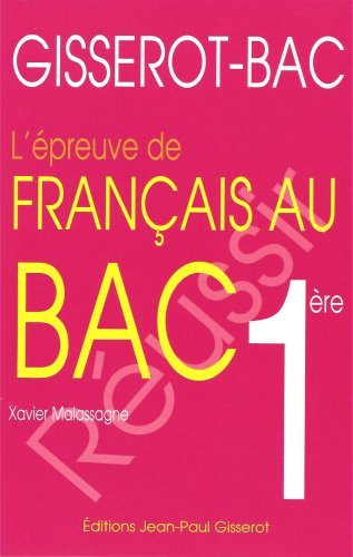 L'EPREUVE DE FRANCAIS AU BAC (9782877478922-front-cover)