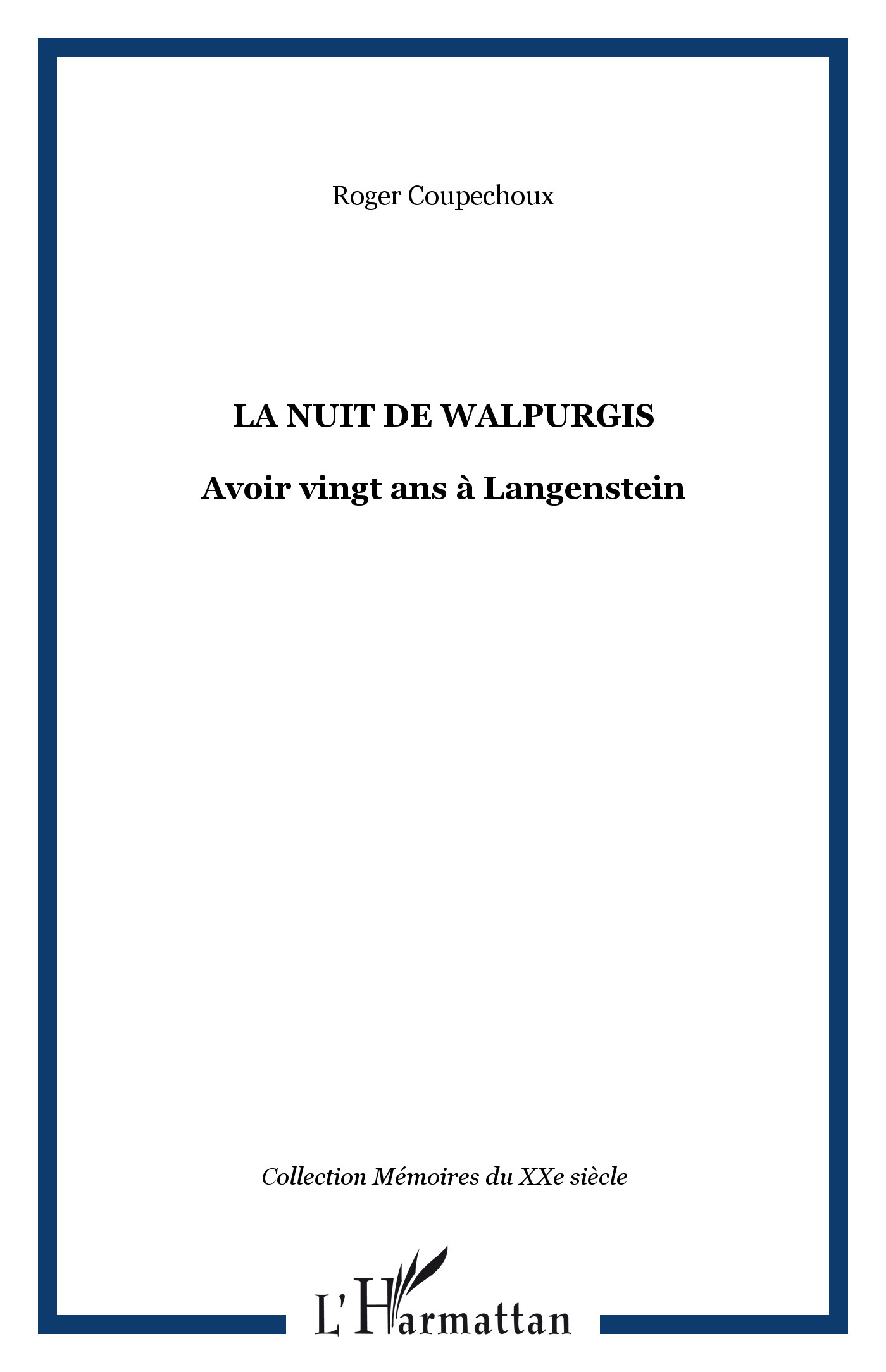 La nuit de Walpurgis, Avoir vingt ans à Langenstein (9782747577441-front-cover)