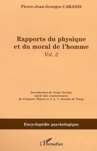Rapports du physique et du moral de l'homme (9782747598248-front-cover)