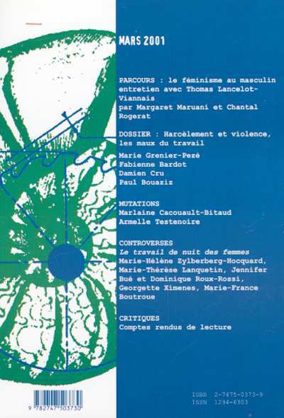 Travail, Genre et Sociétés, HARCÈLEMENT ET VIOLENCE, LES MAUX DU TRAVAIL (9782747503730-back-cover)