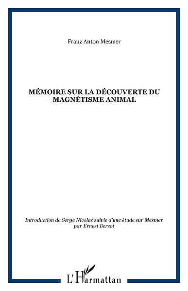 Mémoire sur la découverte du magnétisme animal (9782747580205-front-cover)