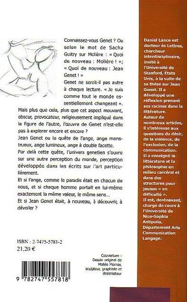 Jean Genet ou la quête de l'ange (9782747557818-back-cover)