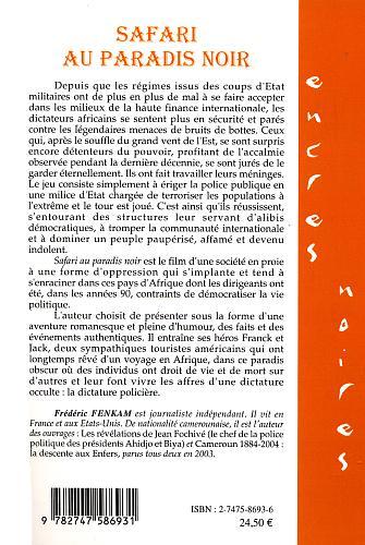 Safari au paradis noir (9782747586931-back-cover)