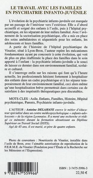 Le travail avec les familles en psychiatrie infanto-juvénile, Une longue route dans l'histoire du Centre Hospitalier "Le Vinatie (9782747559966-back-cover)