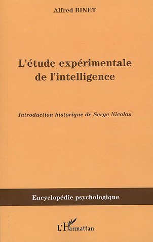 L'étude expérimentale de l'intelligence (9782747575140-front-cover)
