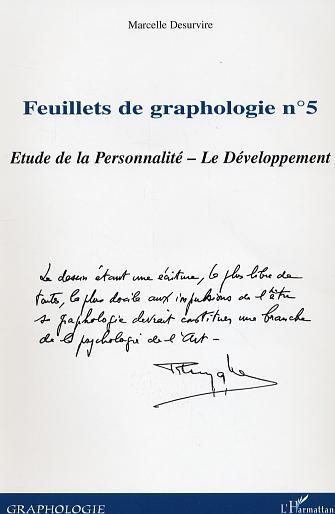 Feuillets de graphologie n°5, Etude de la Personnalité - Le Développement (9782747583619-front-cover)