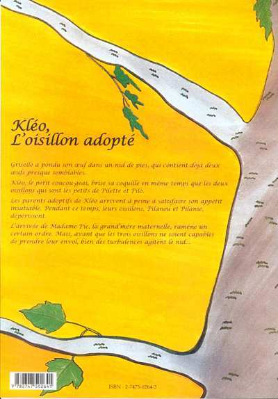 KLÉO L'OISILLON ADOPTÉ (9782747502641-back-cover)