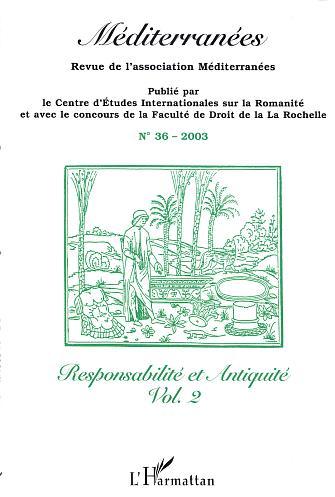Méditerranées, Responsabilité et Antiquité Vol. 2 (9782747555470-front-cover)