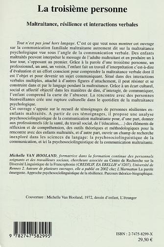 La troisième personne, Maltraitance, résilience et interactions verbales (9782747582995-back-cover)