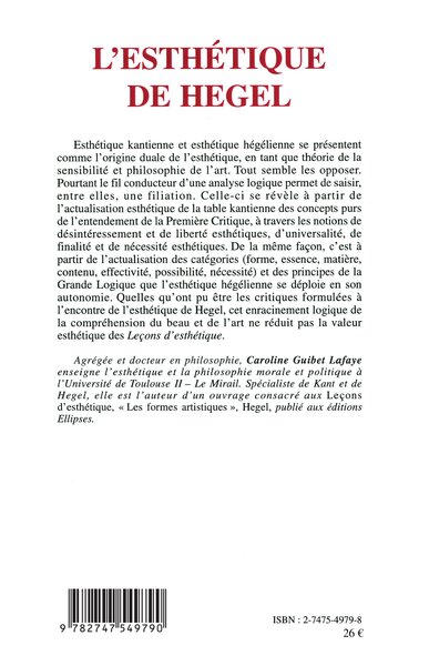 L'esthétique de Hegel (9782747549790-back-cover)