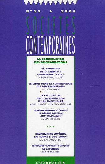 Sociétés Contemporaines, La construction des discriminations (9782747565202-front-cover)