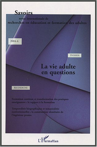 Savoirs, La vie adulte en questions (9782747567602-front-cover)