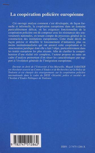 LA COOPÉRATION POLICIÈRE EUROPÉENNE (9782747512862-back-cover)