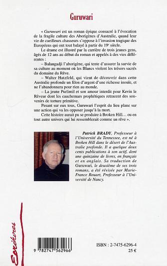 Guruwari, Un rêve de l'Australie profonde (9782747562966-back-cover)