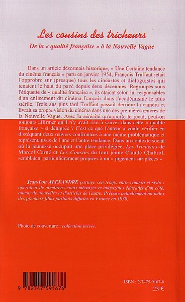 Les cousins des tricheurs, De la "qualité française" à la Nouvelle Vague (9782747591676-back-cover)