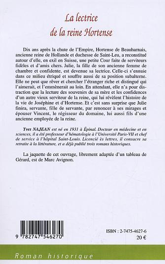 La lectrice de la reine Hortense (9782747546270-back-cover)