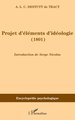 Projet d'éléments d'idéologie (1801) (9782747576345-front-cover)