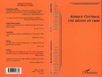 Recherches Africaines, Afrique Centrale, une région en crise (9782747557856-front-cover)