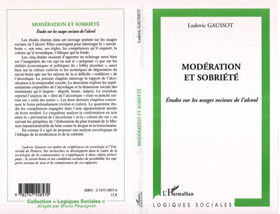 Modération et sobriété, Etudes sur les usages sociaux de l'alcool (9782747558570-front-cover)