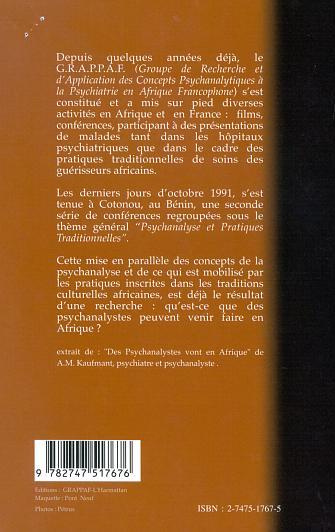 Cahiers du GRAPPAF, LE GUÉRISSEUR ET LE PSYCHANALYSTE (9782747517676-back-cover)