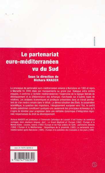 LE PARTENARIAT EURO-MÉDITERRANÉEN VU DU SUD (9782747502399-back-cover)