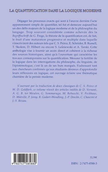 La quantification dans la logique moderne (9782747585880-back-cover)