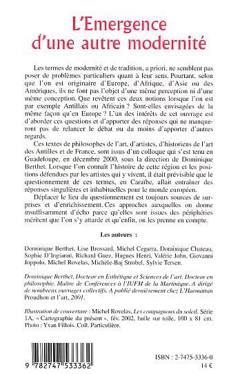 L'EMERGENCE D'UNE AUTRE MODERNITE (9782747533362-back-cover)