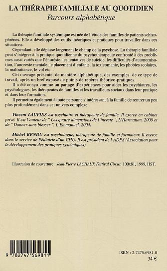 La thérapie familiale au quotidien, Parcours alphabétique (9782747569811-back-cover)