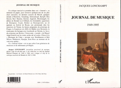 JOURNAL DE MUSIQUE 1949-1995 (9782747505284-front-cover)