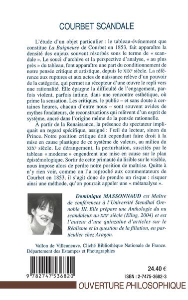 Courbet scandale, Mythes de la rupture et Modernité (9782747536820-back-cover)