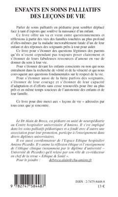 Enfants en soins palliatifs, Des leçons de vie (9782747584487-back-cover)