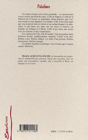 PALADINES, Chronique d'innocence (Roman) (9782747511582-back-cover)