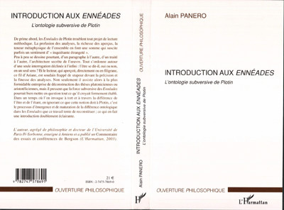 Introduction aux Ennéades, L'ontologie subversive de Plotin (9782747578691-front-cover)