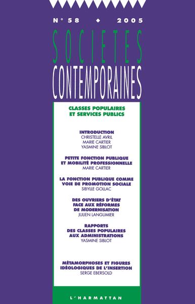 Sociétés Contemporaines, Classes populaires et services publics (9782747591027-front-cover)