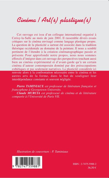 Cinéma Art(s) plastique(s) (9782747559881-back-cover)