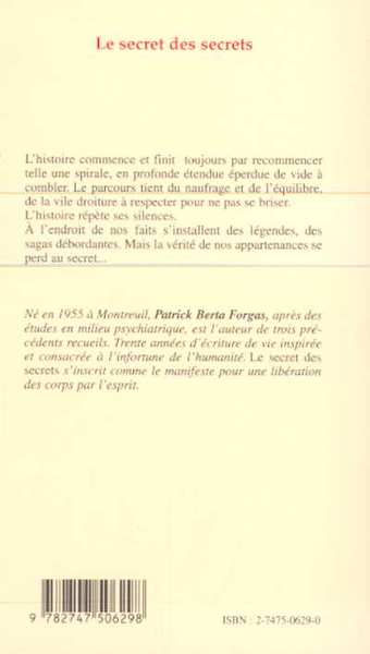 LE SECRET DES SECRETS (9782747506298-back-cover)