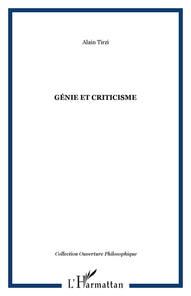 Génie et criticisme (9782747579094-front-cover)