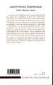 L'indifférence romanesque, Sartre, Moravia, Camus (9782747580014-back-cover)
