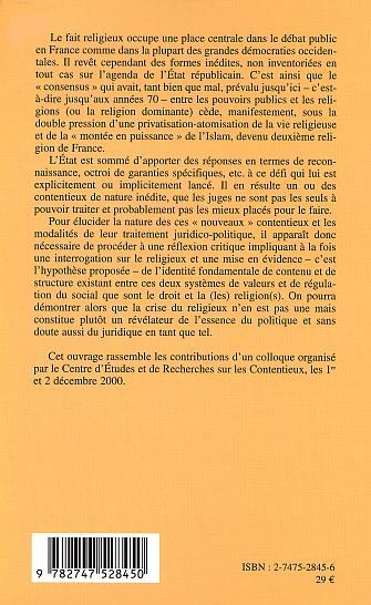 Champs Libres, JUSTICE ET RELIGIONS (9782747528450-back-cover)