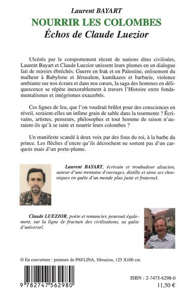 Nourrir les colombes, Proses - Echos de Claude Luezior (9782747562980-back-cover)