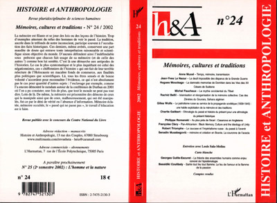 Histoire et Anthropologie, MÉMOIRES, CULTURES ET TRADITIONS (9782747521307-front-cover)