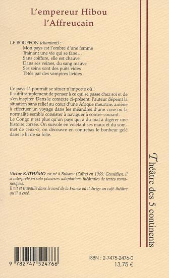 L'EMPEREUR HIBOU L'AFFREUCAIN, suivi de « Un bonhomme de neige sous un soleil de plomb » (9782747524766-back-cover)