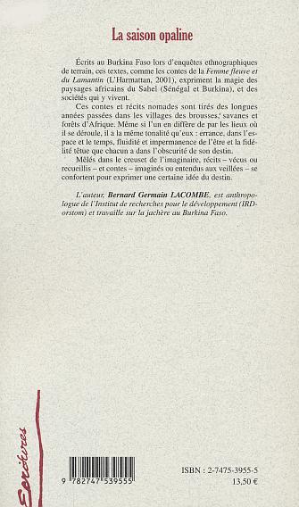 LA SAISON OPALINE, Contes et récits nomades Sénégal et Burkina (9782747539555-back-cover)