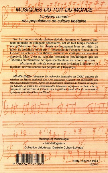 Musiques du toit du monde, L'univers sonore des populations de culture tibétaine (9782747571081-back-cover)