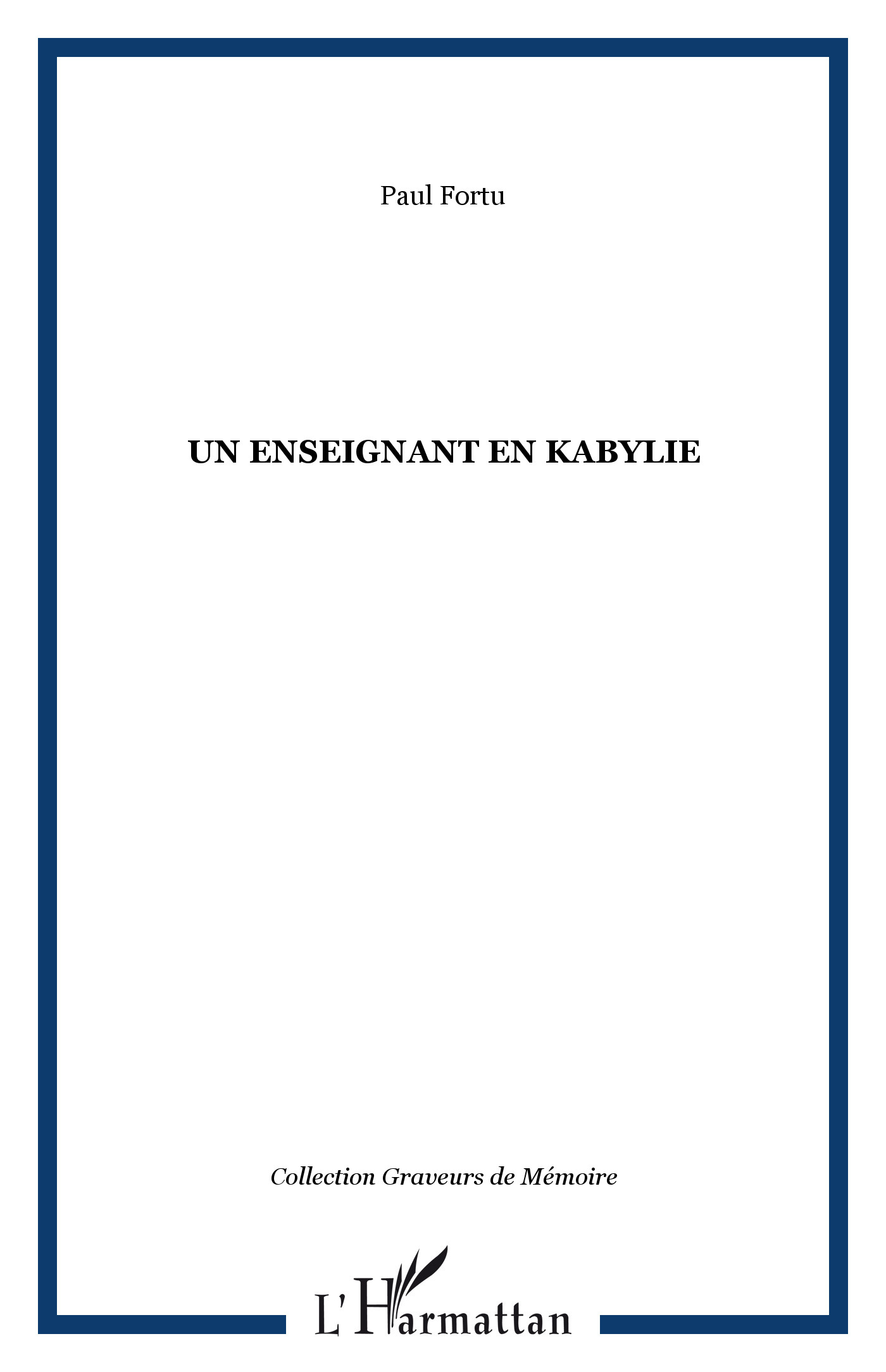 Un enseignant en Kabylie (9782747574228-front-cover)